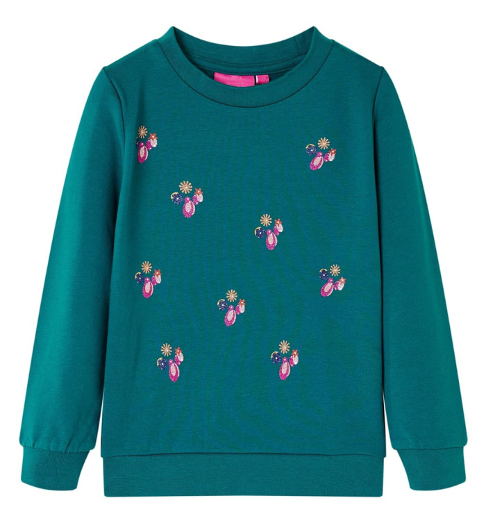 Sweatshirt pour enfants vert foncé 104 | Mobilier & Déco