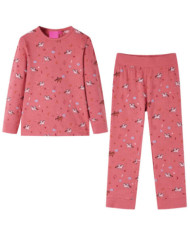 Pyjamas enfants manches longues rose ancien 116 | Mobilier & Déco