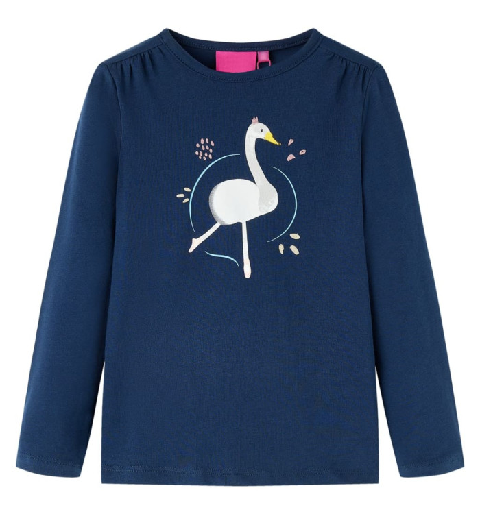 T-shirt enfants à manches longues bleu marine 92 | Mobilier & Déco