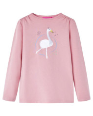 T-shirt enfants à manches longues rose clair 92 | Mobilier & Déco