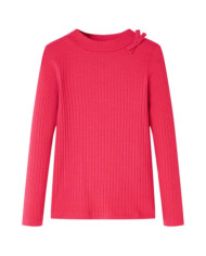 T-shirt enfants à manches longues rose vif 128 | Mobilier & Déco