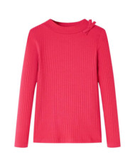 T-shirt enfants à manches longues rose vif 104 | Mobilier & Déco