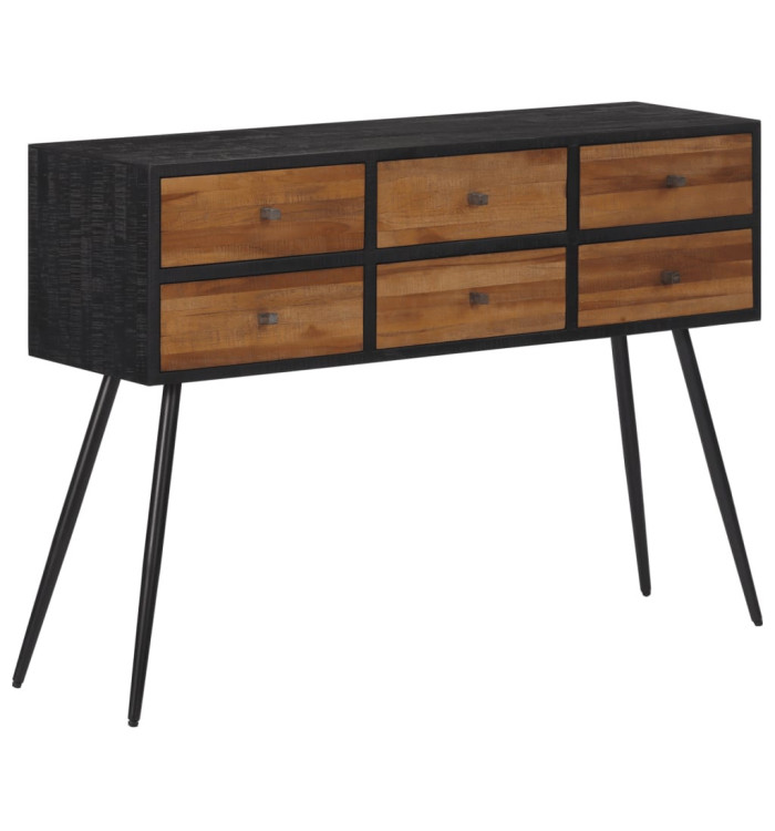 Table console avec tiroirs 116x30x76 cm teck massif récupéré | Mobilier & Déco