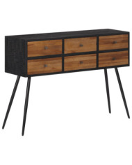 Table console avec tiroirs 116x30x76 cm teck massif récupéré | Mobilier & Déco