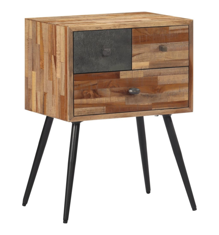Table de chevet 47x31,5x60 cm bois massif de teck | Mobilier & Déco