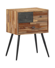 Table de chevet 47x31,5x60 cm bois massif de teck | Mobilier & Déco