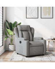 Fauteuil inclinable Gris clair Tissu | Mobilier & Déco