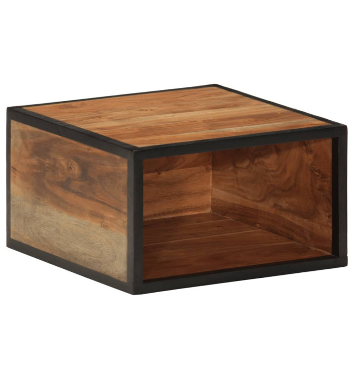 Table de chevet murale 35x35x20 cm bois massif d'acacia | Mobilier & Déco