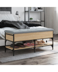 Banc à chaussures chêne sonoma 102x42x45 cm bois d'ingénierie | Mobilier & Déco