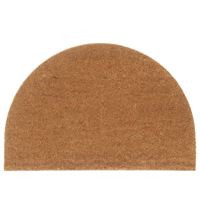 Tapis de porte naturel demi-rond 60x90cm fibre de coco touffeté | Mobilier & Déco
