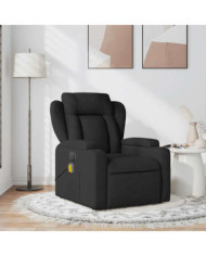 Fauteuil de massage inclinable Noir Tissu | Mobilier & Déco