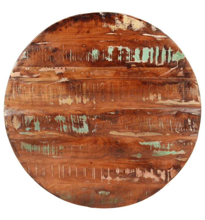 Dessus de table Ø 80x3,8 cm rond bois massif de récupération | Mobilier & Déco