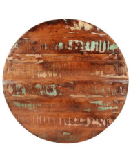 Dessus de table Ø 80x3,8 cm rond bois massif de récupération | Mobilier & Déco