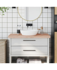 Comptoir de salle de bain 100x60x4 cm bois massif de hêtre | Mobilier & Déco