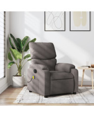 Fauteuil de massage inclinable Taupe Tissu | Mobilier & Déco