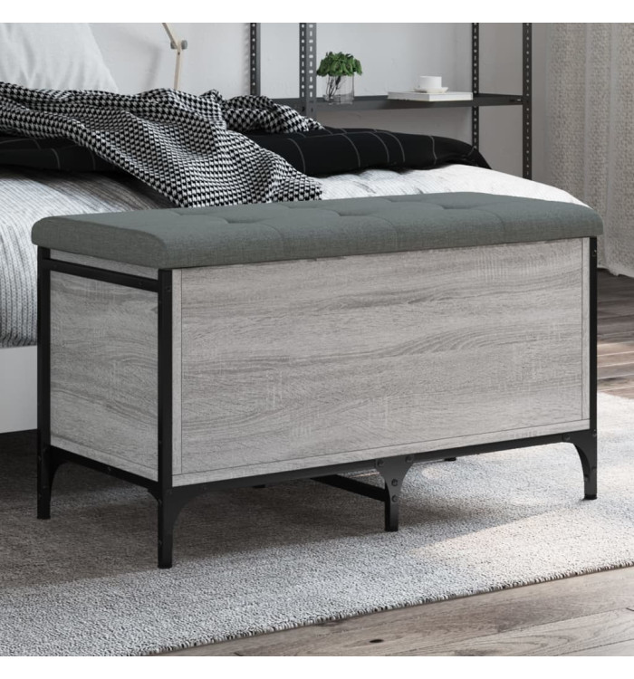 Banc de rangement sonoma gris 82x42x45 cm Bois d'ingénierie | Mobilier & Déco