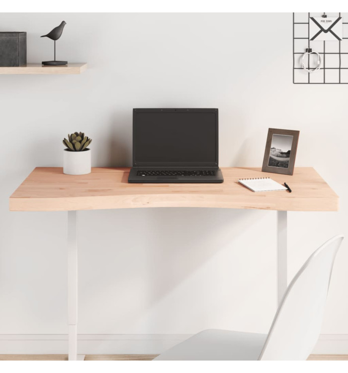 Dessus de bureau 100x(45-50)x4 cm bois massif de hêtre | Mobilier & Déco