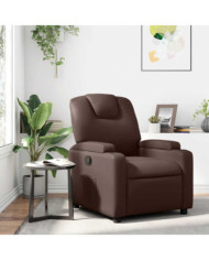 Fauteuil inclinable Marron Similicuir | Mobilier & Déco