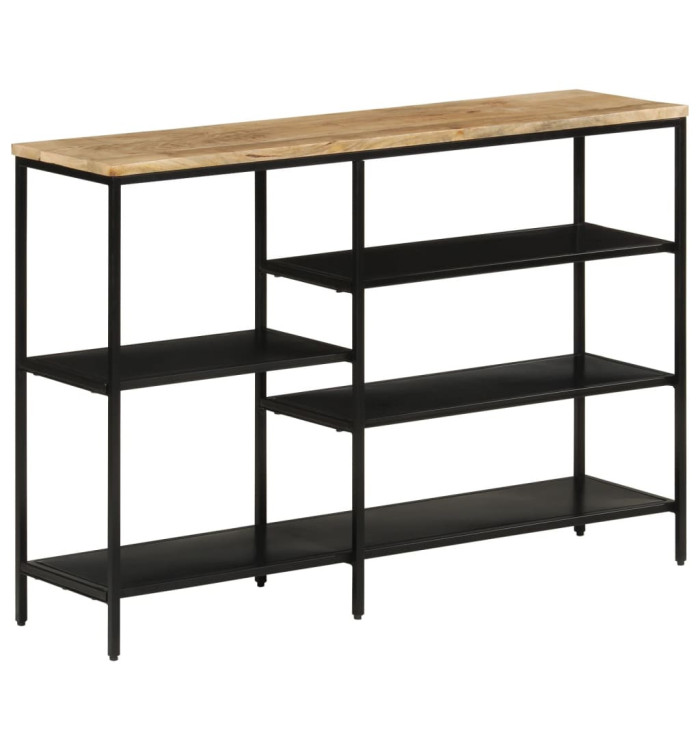 Table console 110x30x75 cm bois de manguier massif brut et fer | Mobilier & Déco