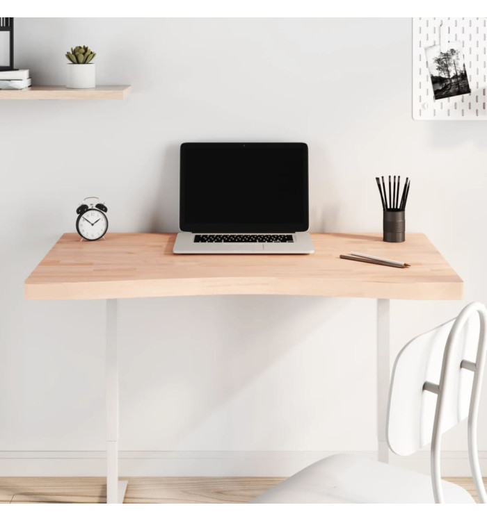 Dessus de bureau 100x(55-60)x4 cm bois massif de hêtre | Mobilier & Déco