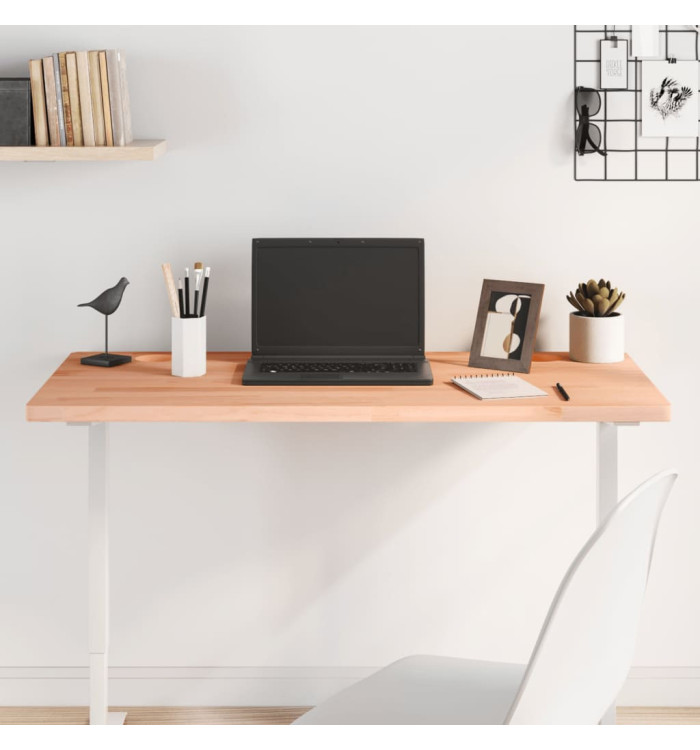 Dessus de bureau 100x50x2,5 cm bois massif de hêtre | Mobilier & Déco