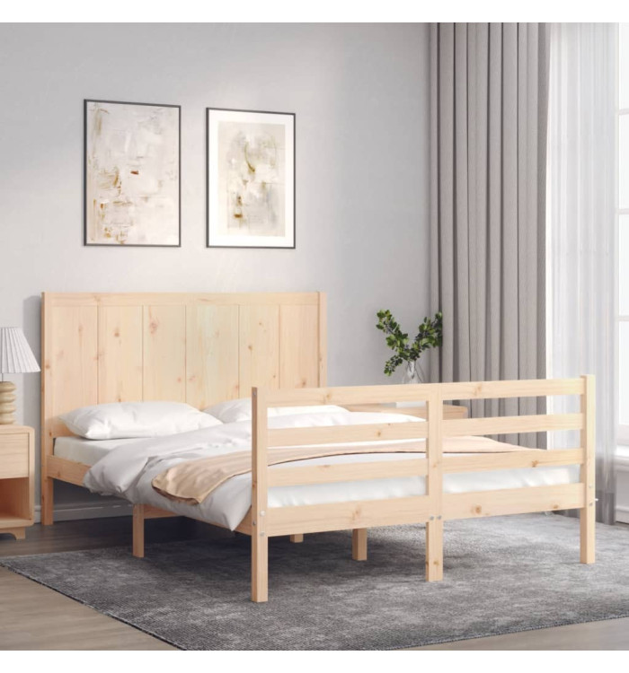 Cadre de lit sans matelas bois massif | Mobilier & Déco