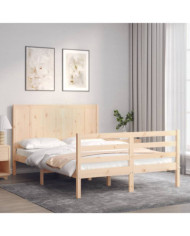 Cadre de lit sans matelas bois massif | Mobilier & Déco