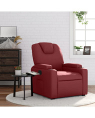Fauteuil inclinable Rouge bordeaux Similicuir | Mobilier & Déco