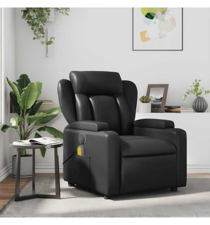 Fauteuil de massage inclinable Noir Similicuir | Mobilier & Déco