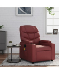 Fauteuil de massage inclinable Rouge bordeaux Similicuir | Mobilier & Déco