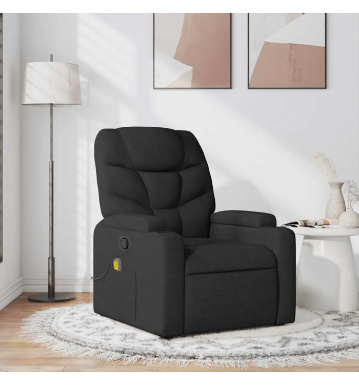 Fauteuil de massage inclinable Noir Tissu | Mobilier & Déco