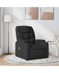 Fauteuil de massage inclinable Noir Tissu | Mobilier & Déco