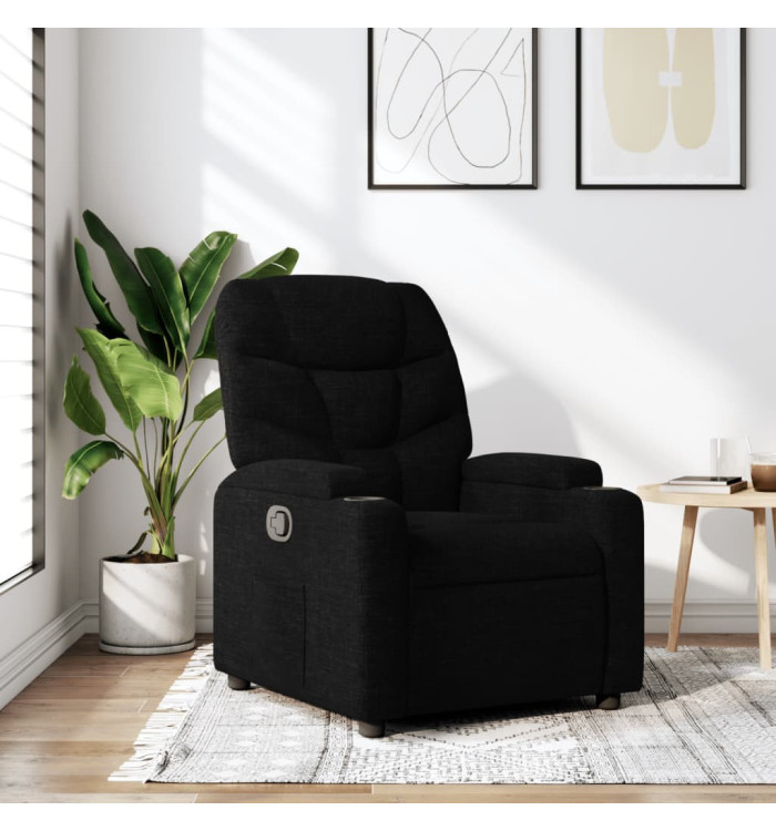 Fauteuil inclinable Noir Tissu | Mobilier & Déco