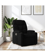 Fauteuil inclinable Noir Tissu | Mobilier & Déco
