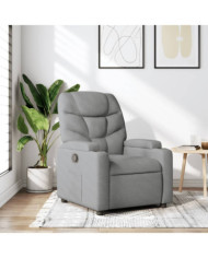 Fauteuil inclinable Gris clair Tissu | Mobilier & Déco