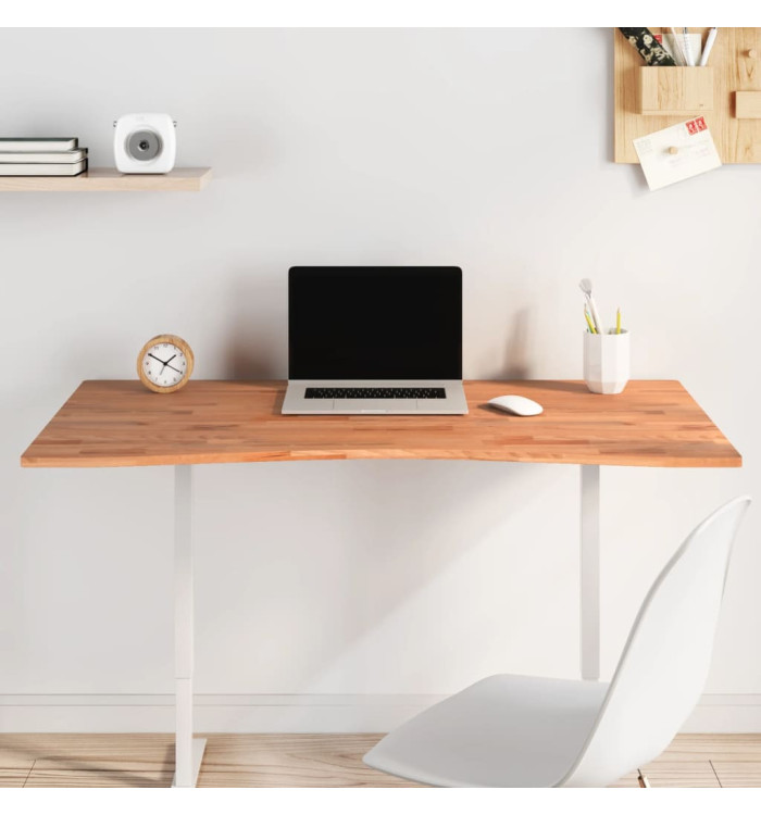 Dessus de bureau 110x(55-60)x1,5 cm bois massif de hêtre | Mobilier & Déco