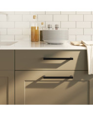 Poignées d'armoire 20 pcs noir 192 mm acier inoxydable | Mobilier & Déco