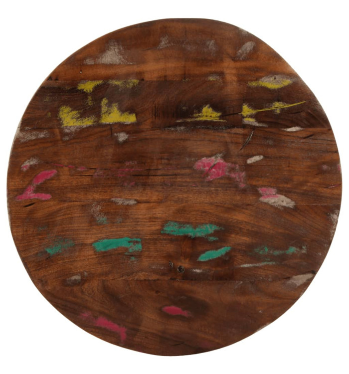 Dessus de table Ø 40x3,8 cm rond bois massif de récupération | Mobilier & Déco