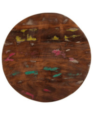 Dessus de table Ø 40x3,8 cm rond bois massif de récupération | Mobilier & Déco