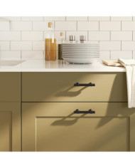 Poignées d'armoire 10 pcs noir 96 mm acier inoxydable | Mobilier & Déco