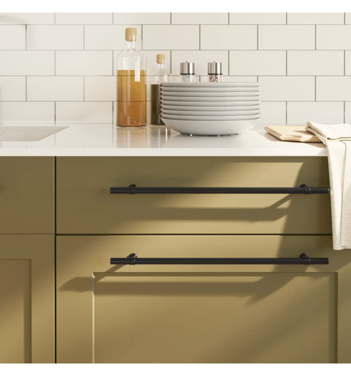 Poignées d'armoire 20 pcs noir 320 mm acier inoxydable | Mobilier & Déco