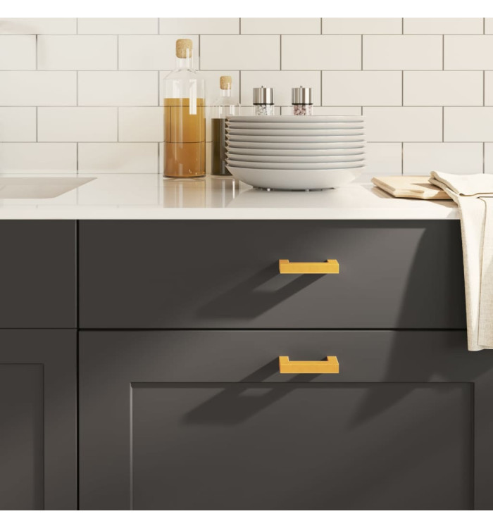 Poignées d'armoire 20 pcs doré 64 mm acier inoxydable | Mobilier & Déco