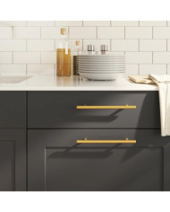 Poignées d'armoire 10 pcs doré 160 mm acier inoxydable | Mobilier & Déco