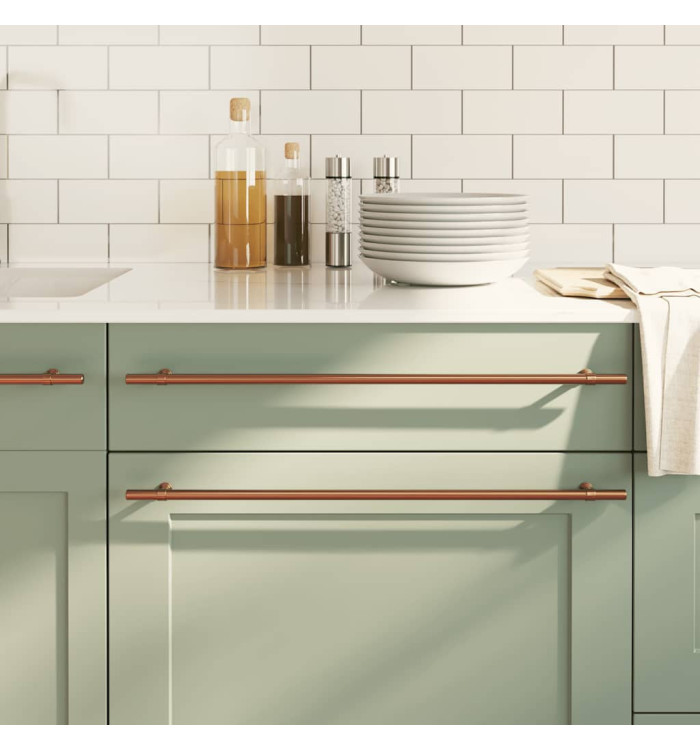 Poignées d'armoire 5 pcs bronze 480 mm acier inoxydable | Mobilier & Déco