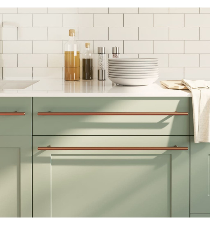 Poignées d'armoire 10 pcs bronze 480 mm acier inoxydable | Mobilier & Déco