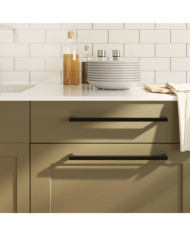 Poignées d'armoire 5 pcs noir 320 mm acier inoxydable | Mobilier & Déco