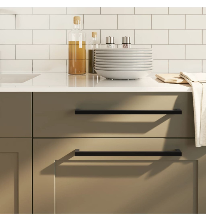 Poignées d'armoire 20 pcs noir 320 mm acier inoxydable | Mobilier & Déco