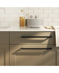 Poignées d'armoire 20 pcs noir 320 mm acier inoxydable | Mobilier & Déco