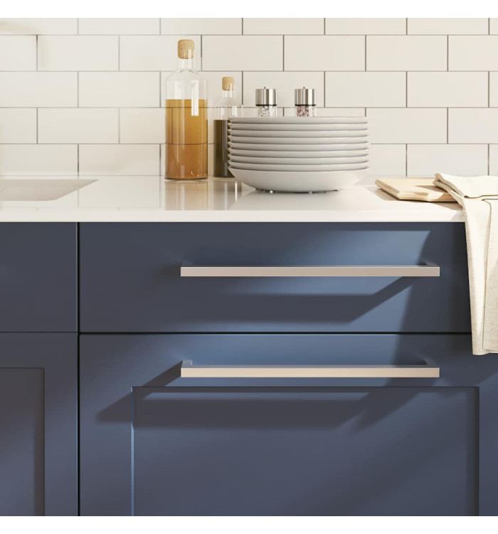 Poignées d'armoire 5 pcs argenté 320 mm acier inoxydable | Mobilier & Déco