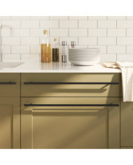 Poignées d'armoire 5 pcs noir 480 mm acier inoxydable | Mobilier & Déco